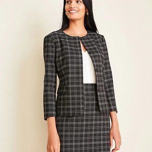 Ann Taylor Women's NWT Crewneck Jacket In Plaid